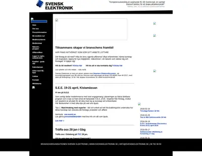 www.svenskelektronik.se startsida 2016