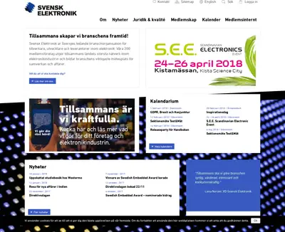 www.svenskelektronik.se startsida 2018