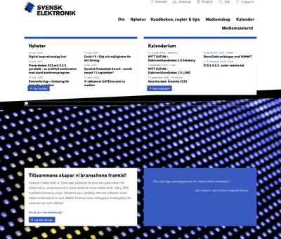 www.svenskelektronik.se startsida 2020