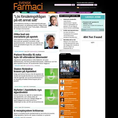 Svensk Farmaci startsida 2013