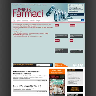 Svensk Farmaci startsida 2018