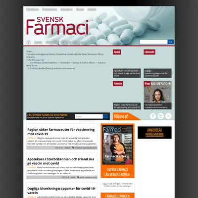 Svensk Farmaci startsida 2021