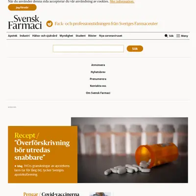 Svensk Farmaci startsida 2022