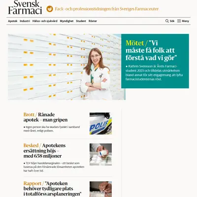 Svensk Farmaci startsida 2024