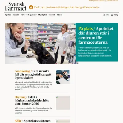 Svensk Farmaci startsida 2026