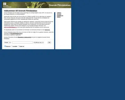 www.svenskfilmdatabas.se startsida 2007