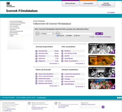 www.svenskfilmdatabas.se startsida 2011