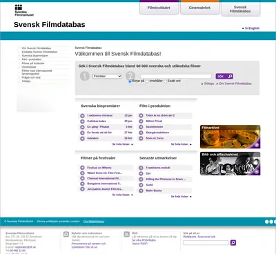 www.svenskfilmdatabas.se startsida 2012