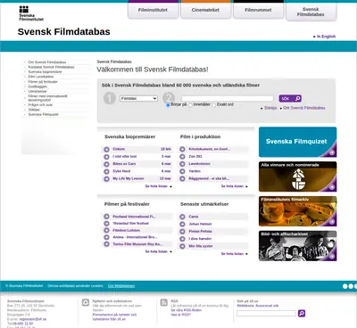 www.svenskfilmdatabas.se startsida 2015