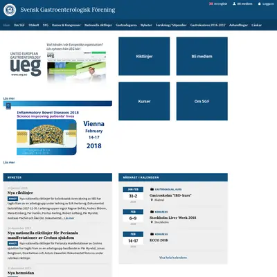 www.svenskgastroenterologi.se startsida 2018