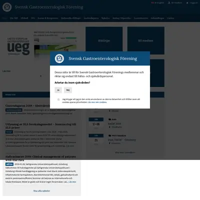 www.svenskgastroenterologi.se startsida 2019