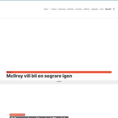 Svensk Golf startsida 2021