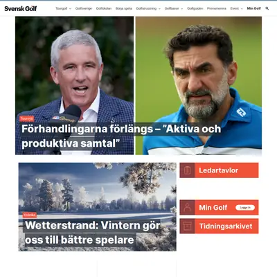 Svensk Golf startsida 2024