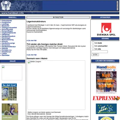Handboll startsida 2005