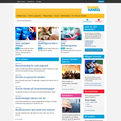 Svensk Grosshandel startsida 2014