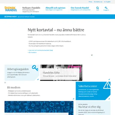 Svensk Grosshandel startsida 2016