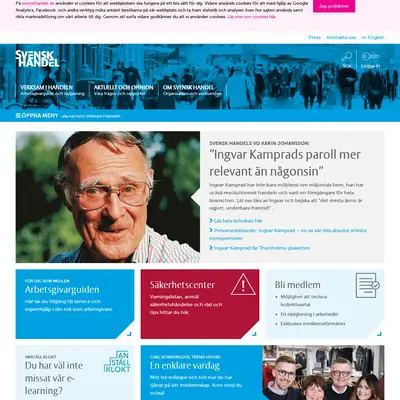 Svensk Grosshandel startsida 2018