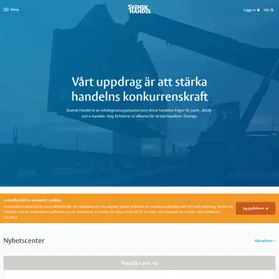 Svensk Grosshandel startsida 2019