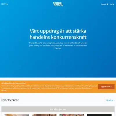 Svensk Grosshandel startsida 2020