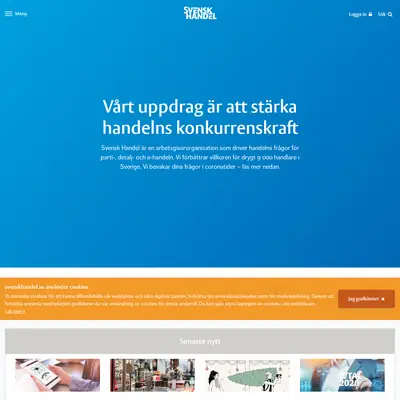 Svensk Grosshandel startsida 2021