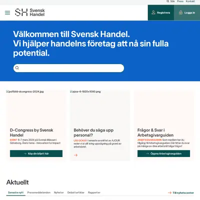 Svensk Grosshandel startsida 2024