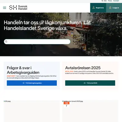 Svensk Grosshandel startsida 2025