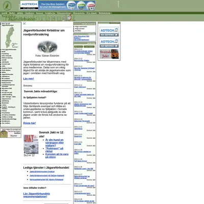 svenskjakt.se startsida 2003
