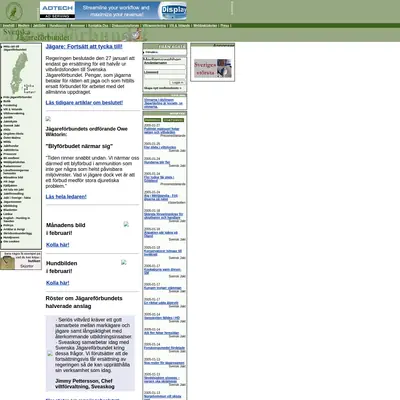 svenskjakt.se startsida 2005