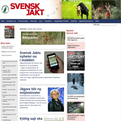 svenskjakt.se startsida 2011