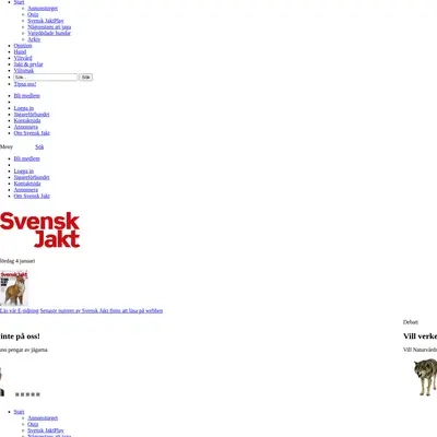 svenskjakt.se startsida 2014