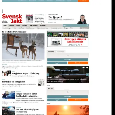 svenskjakt.se startsida 2016