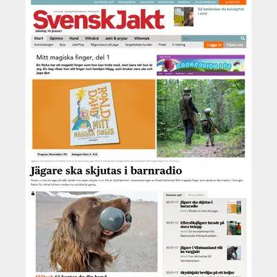 svenskjakt.se startsida 2017