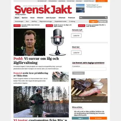 svenskjakt.se startsida 2019
