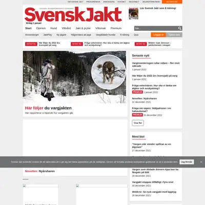 svenskjakt.se startsida 2022
