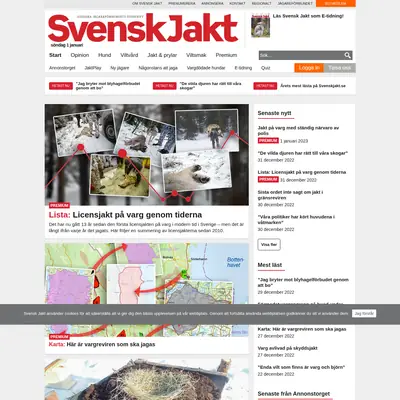 svenskjakt.se startsida 2023