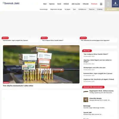 svenskjakt.se startsida 2026