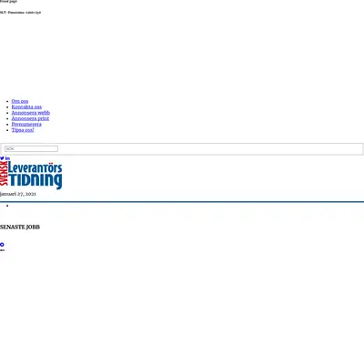 Svensk Leverantörstidning startsida 2021