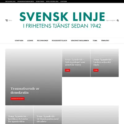 Svensk Linje startsida 2019