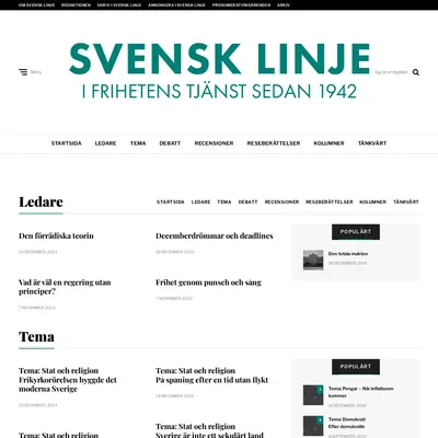Svensk Linje startsida 2024