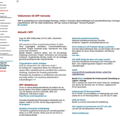 Svensk Psykiatri startsida 2005