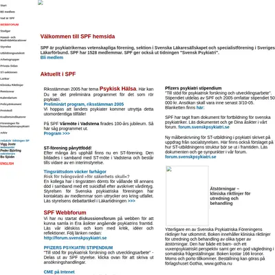 Svensk Psykiatri startsida 2006