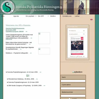 Svensk Psykiatri startsida 2008