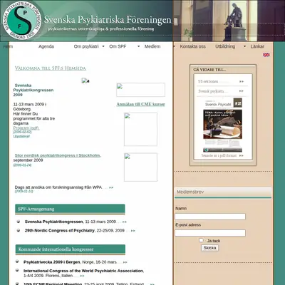 Svensk Psykiatri startsida 2009