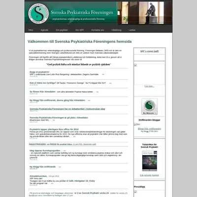 Svensk Psykiatri startsida 2011