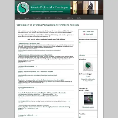 Svensk Psykiatri startsida 2012