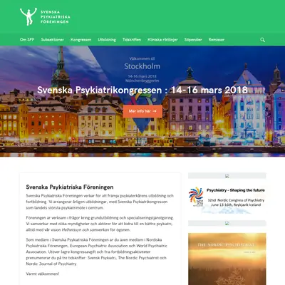 Svensk Psykiatri startsida 2018