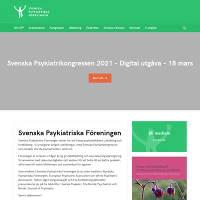 Svensk Psykiatri startsida 2021