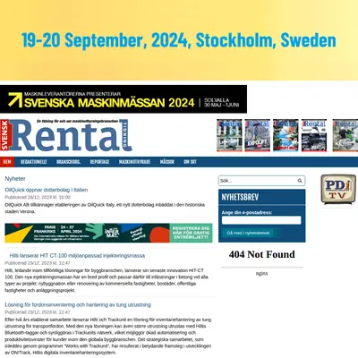 Svensk Rental Tidning startsida 2024