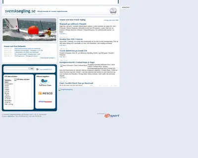 Svensk Segelsport Segling startsida 2004
