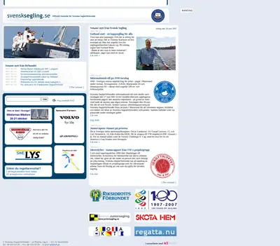Svensk Segelsport Segling startsida 2007